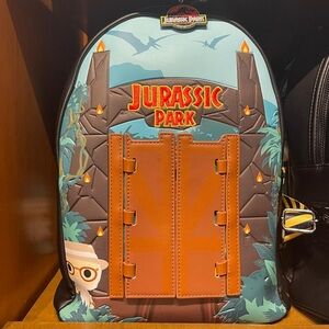 Universal Studios Jurassic Park Loungefly Mini Backpack W/Moving Magnetic Doors